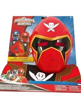 Power‎ Ranger Mask  Costume Saban Red Child Size 4 to 6X Play Outfit